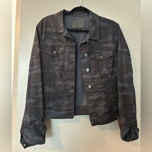Sanctuary Navy Camouflage Denim Jacket